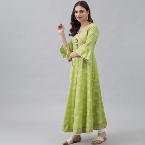 Women Ethnic Motifs Print Maxi Dress